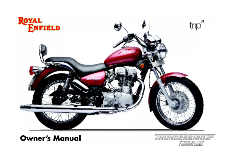 Page 1 of the manual User Manual Royal Enfield Thunderbird Twinspark (2010)