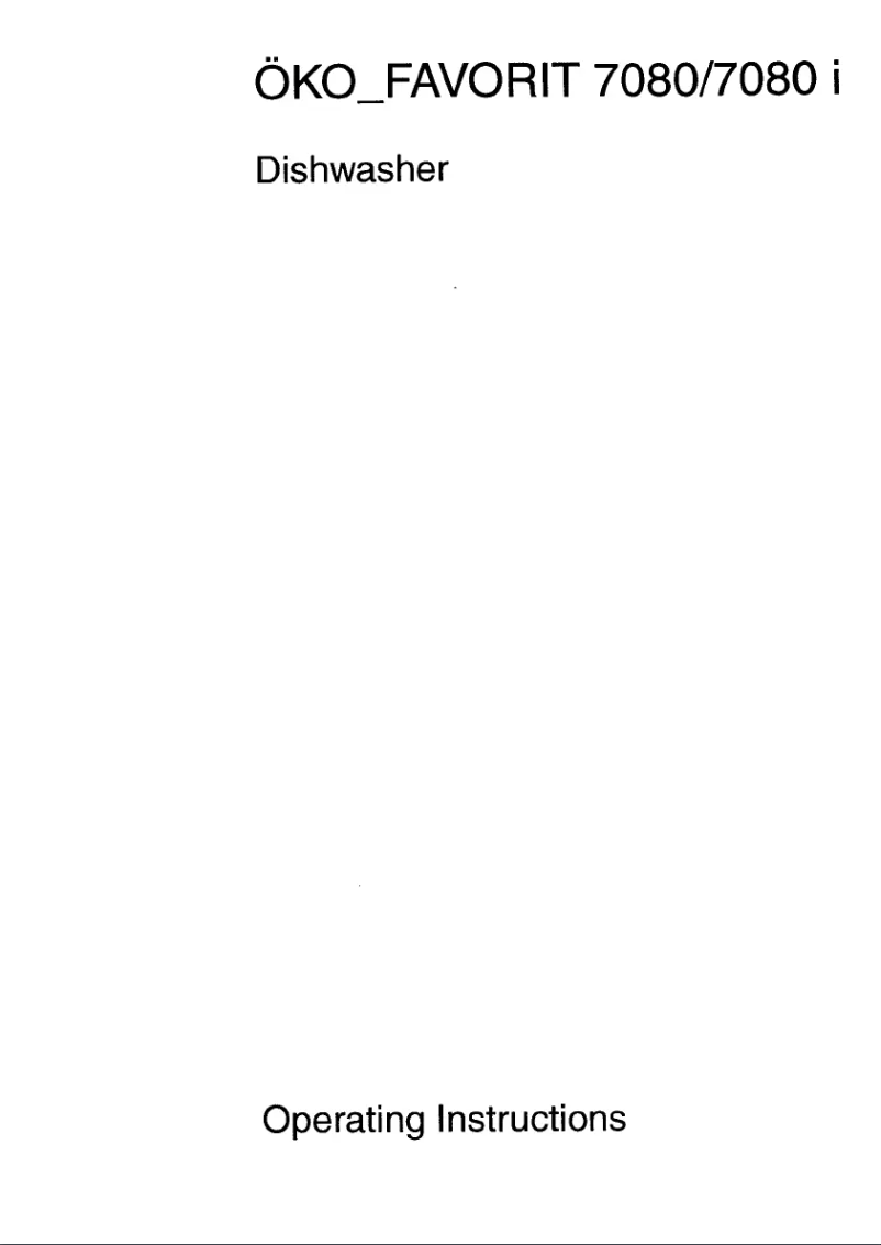 Page 1 de la notice Manuel utilisateur AEG Favorit 7080 BIO W