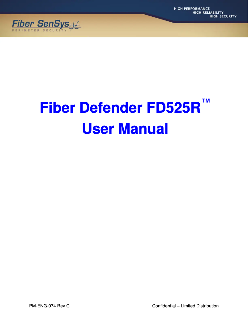 Page 1 de la notice Manuel utilisateur Optex FD525R