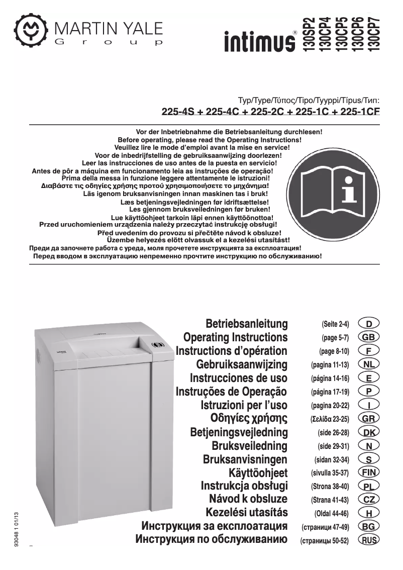 Page 1 de la notice Manuel utilisateur Intimus Pro 130 SP2