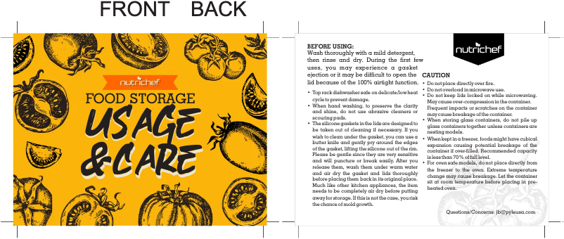 Page 1 de la notice Manuel utilisateur Nutrichef NCCLX5