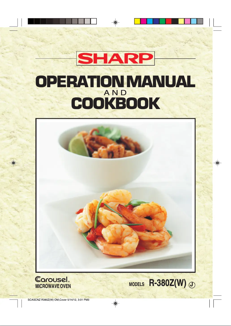 Page 1 de la notice Manuel utilisateur Sharp R-380Z