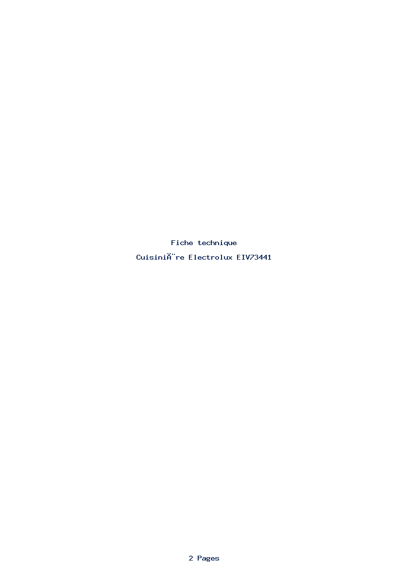 Image de la première page du manuel de l'appareil EIV73441