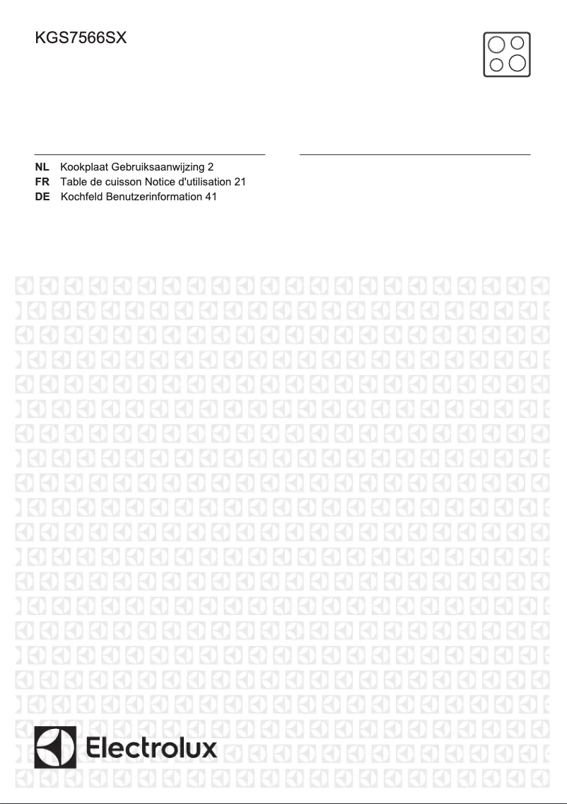 Page 1 de la notice Manuel utilisateur Electrolux KGS7566SX