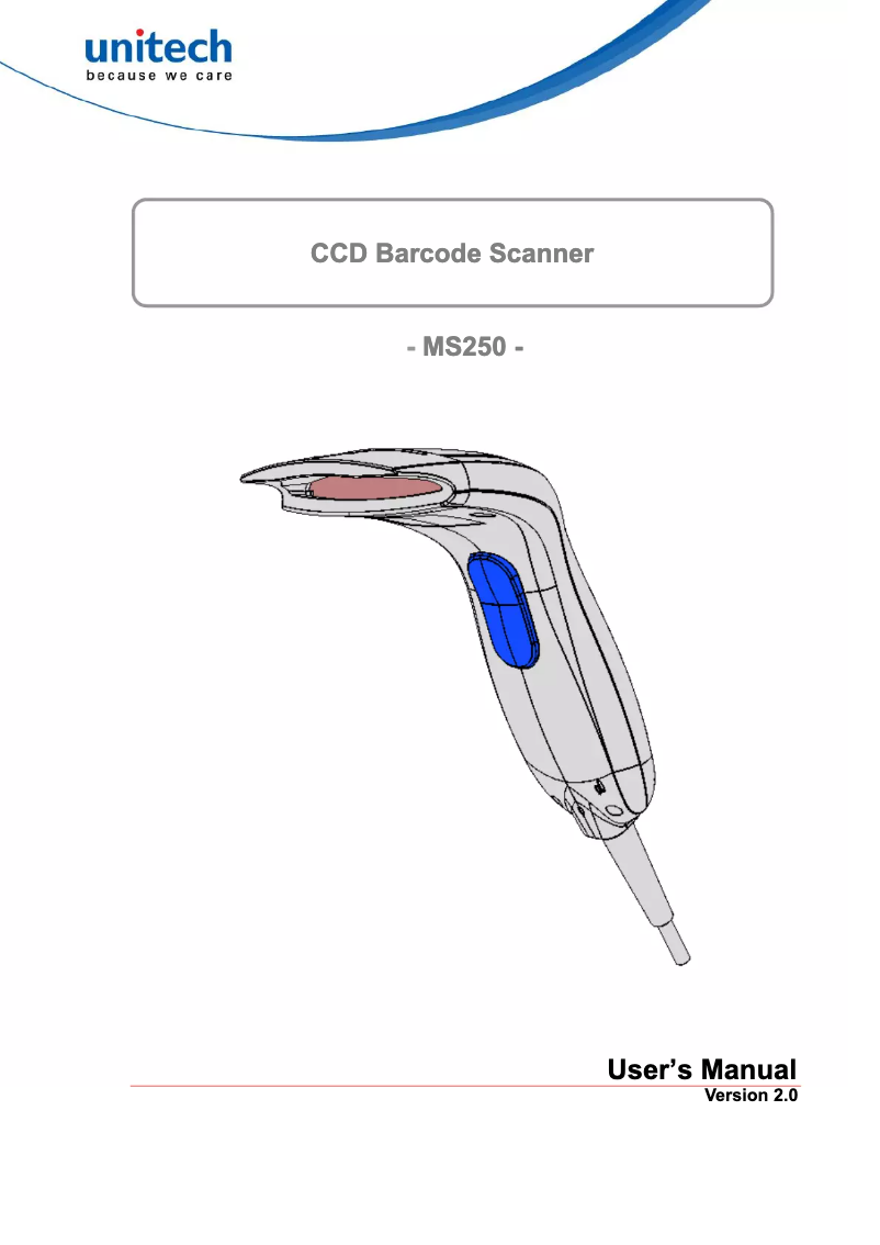Página 1 del manual Manual de usuario Unitech MS250