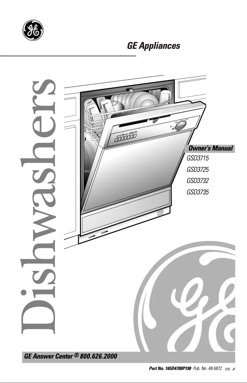 Page n°1 - Manuel d'utilisation et d'entretien GE GSD3715DAA