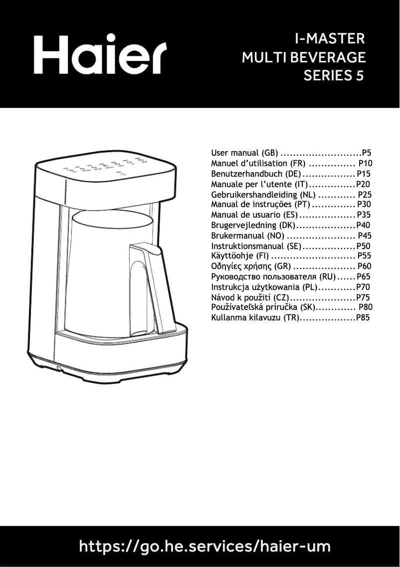 Page 1 de la notice Fiche technique Haier HMB5A 011