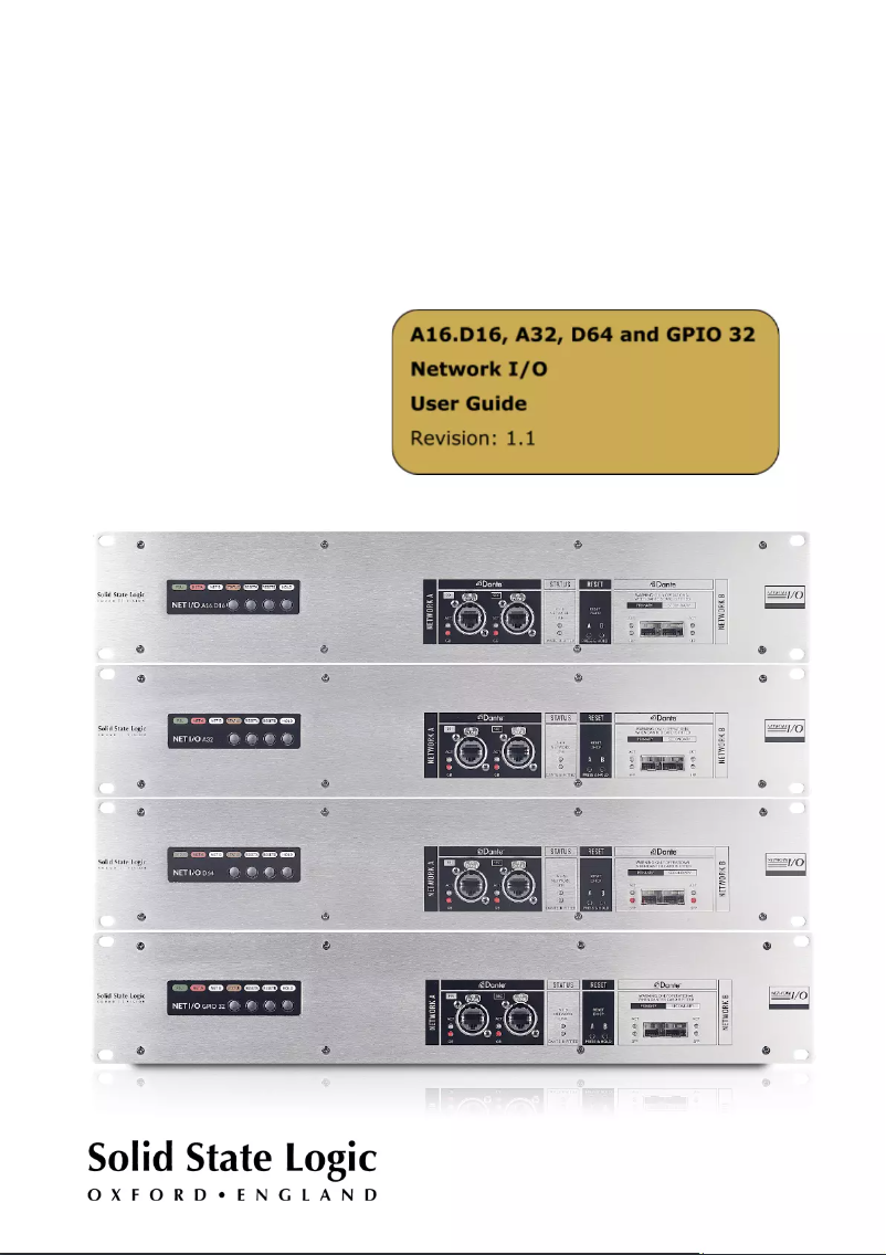Page 1 de la notice Manuel utilisateur Solid State Logic D64