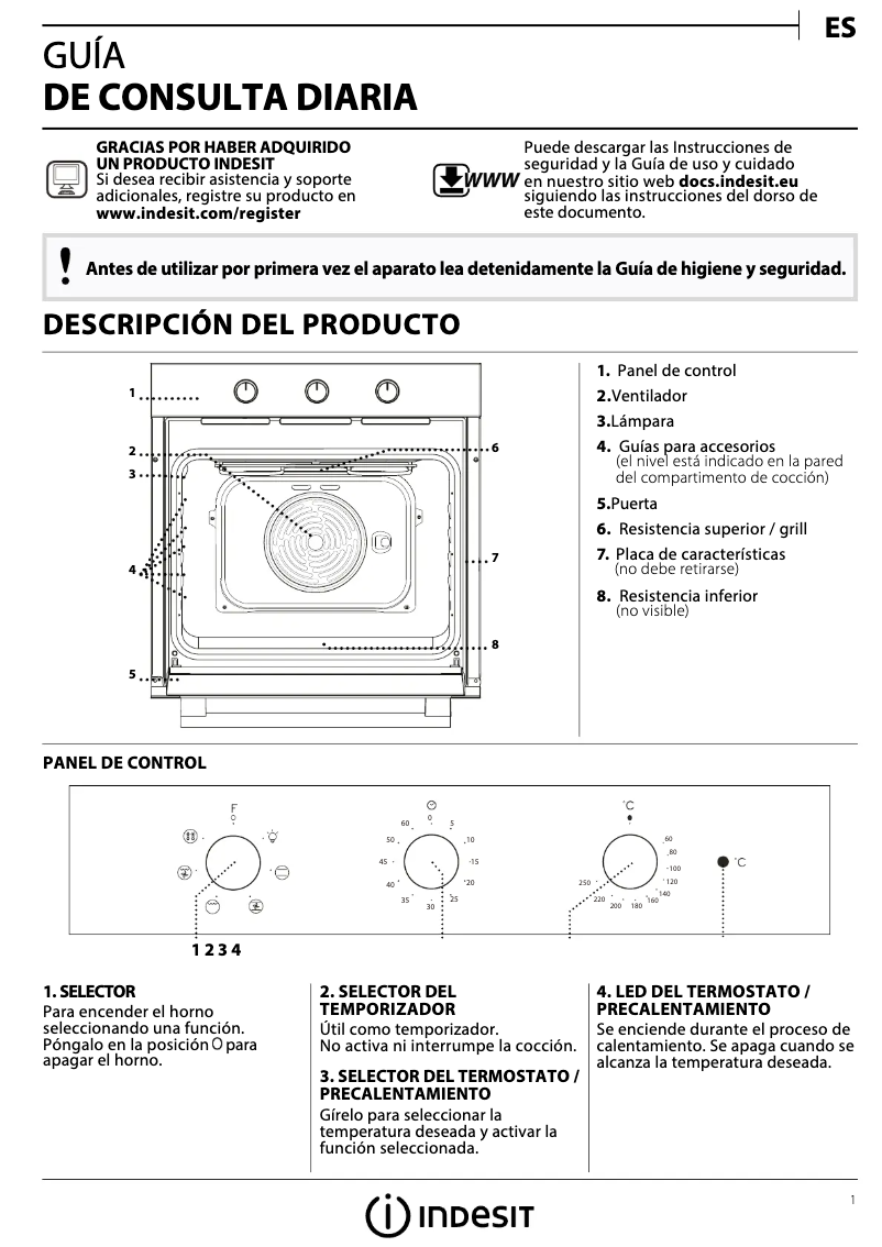 Page 1 de la notice Manuel utilisateur Indesit IFW 6530 IX