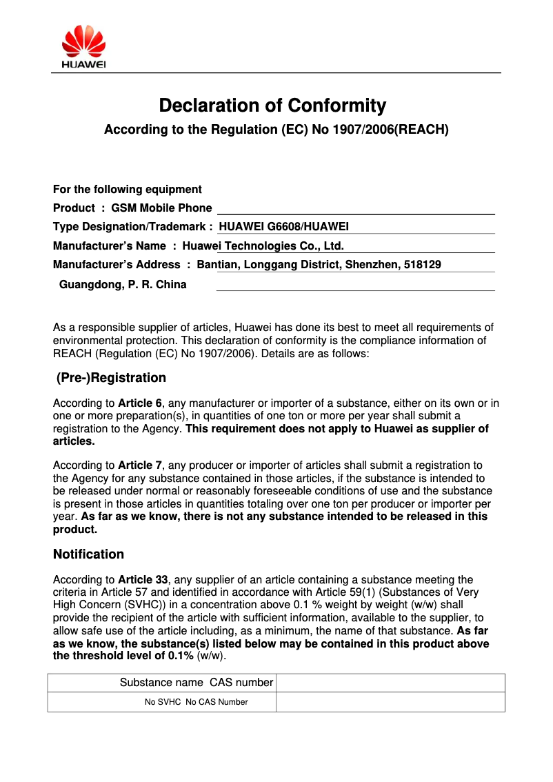 Page 1 de la notice Manuel utilisateur Huawei G6608