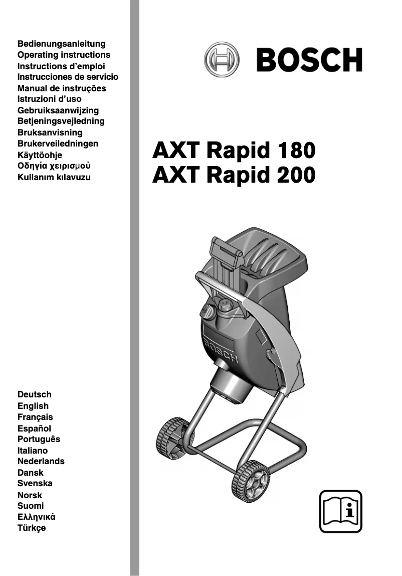 Page 1 of the manual User Manual Bosch AXT Rapid 180