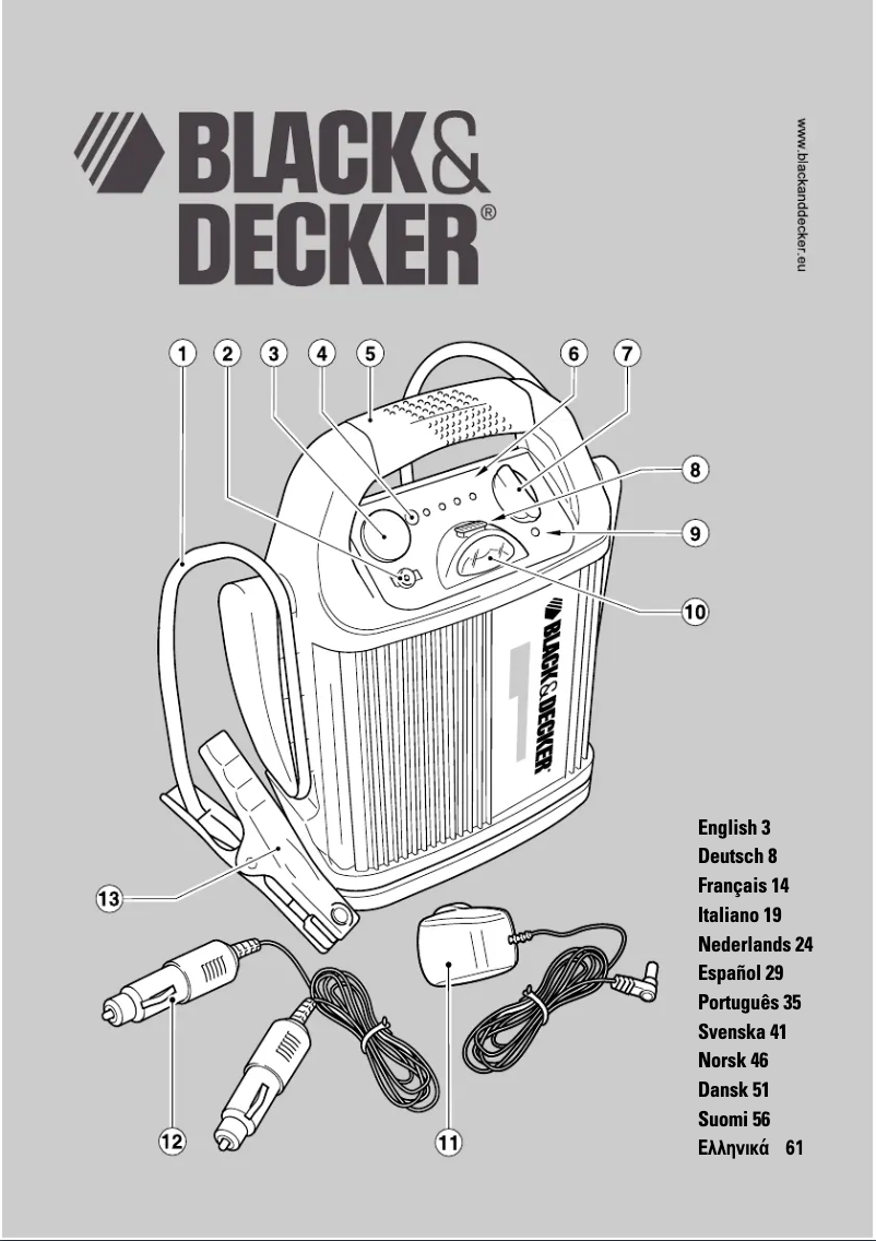 Page 1 de la notice Manuel utilisateur Black & Decker BDV012