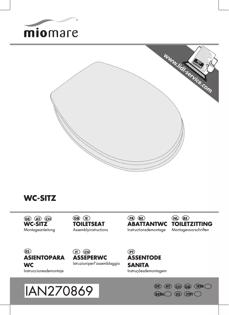 Page 1 de la notice Manuel utilisateur Miomare IAN 270869