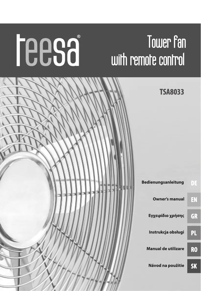 Page 1 de la notice Manuel utilisateur Teesa TSA8033