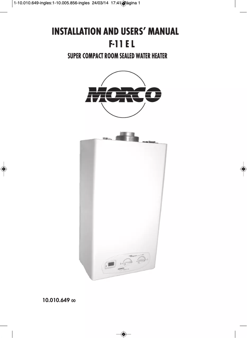 Página 1 del manual Manual de usuario Morco F11E