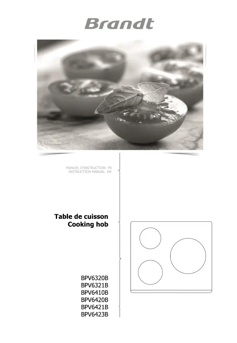Page 1 de la notice Manuel utilisateur Brandt BPV6423B