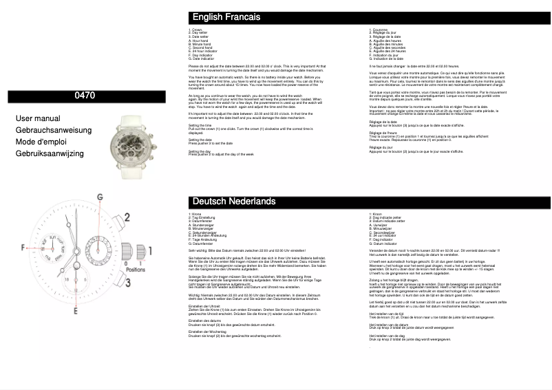 Page 1 de la notice Manuel utilisateur Davis 0470