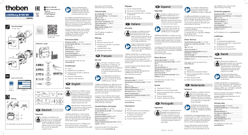 Page 1 de la notice Manuel utilisateur Theben LUXORliving BI180