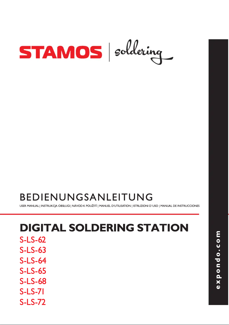 Page 1 de la notice Manuel utilisateur Stamos S-LS-68