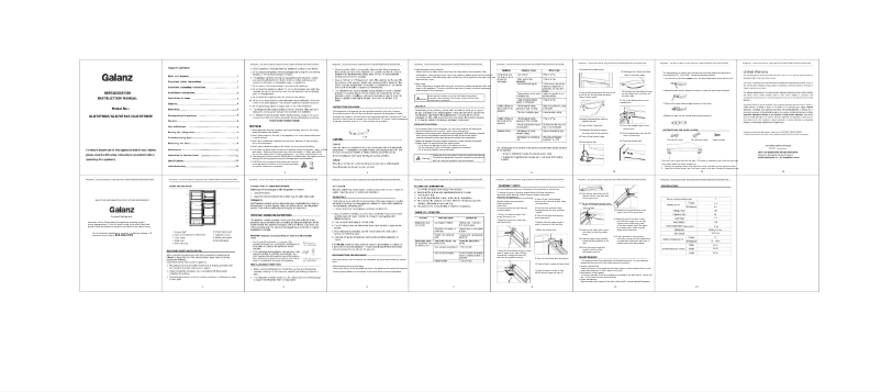Page 1 de la notice Manuel utilisateur Galanz GLR76TS1E