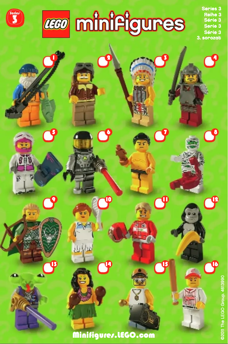 Página 1 del manual Instrucciones visuales Lego Minifigures 8803