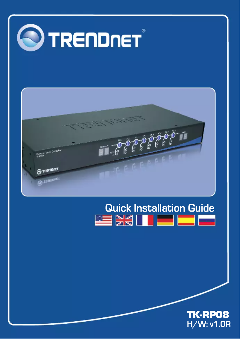 Page 1 de la notice Manuel utilisateur TRENDnet TK-RP08