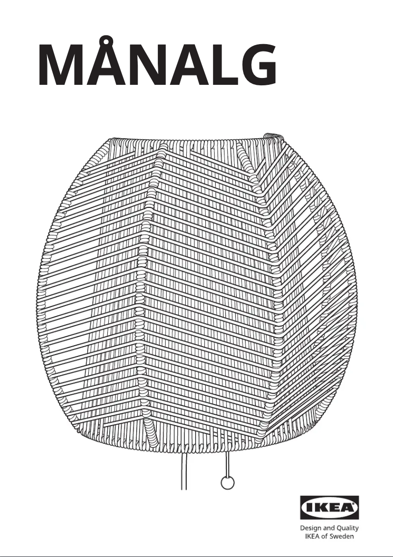 Page 1 de la notice Manuel utilisateur Ikea MÅNALG 704.838.96