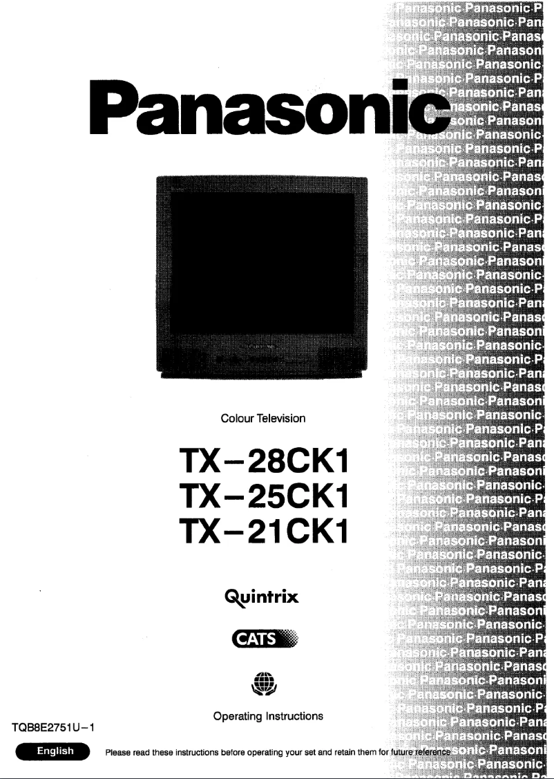 Page 1 de la notice Manuel utilisateur Panasonic TX-25CK1TX