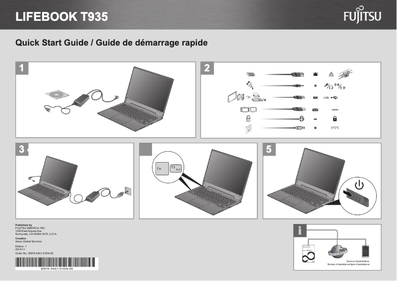 Page 1 of the manual User Manual Fujitsu LifeBook T935