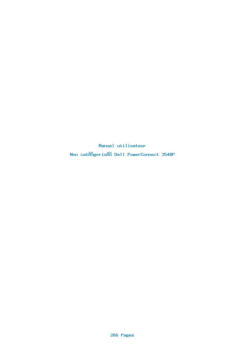 Page 1 de la notice Manuel utilisateur Dell PowerConnect 3548P