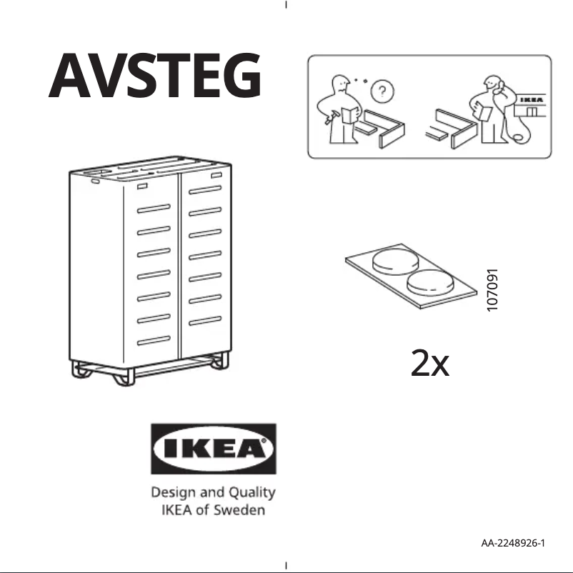 Page 1 de la notice Manuel utilisateur Ikea AVSTEG 105.316.83