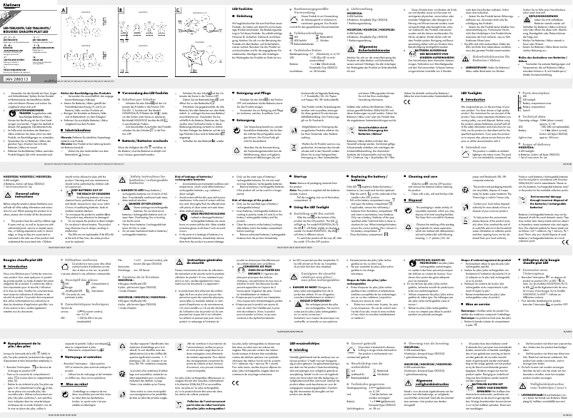 Page 1 de la notice Manuel utilisateur Melinera IAN 288513