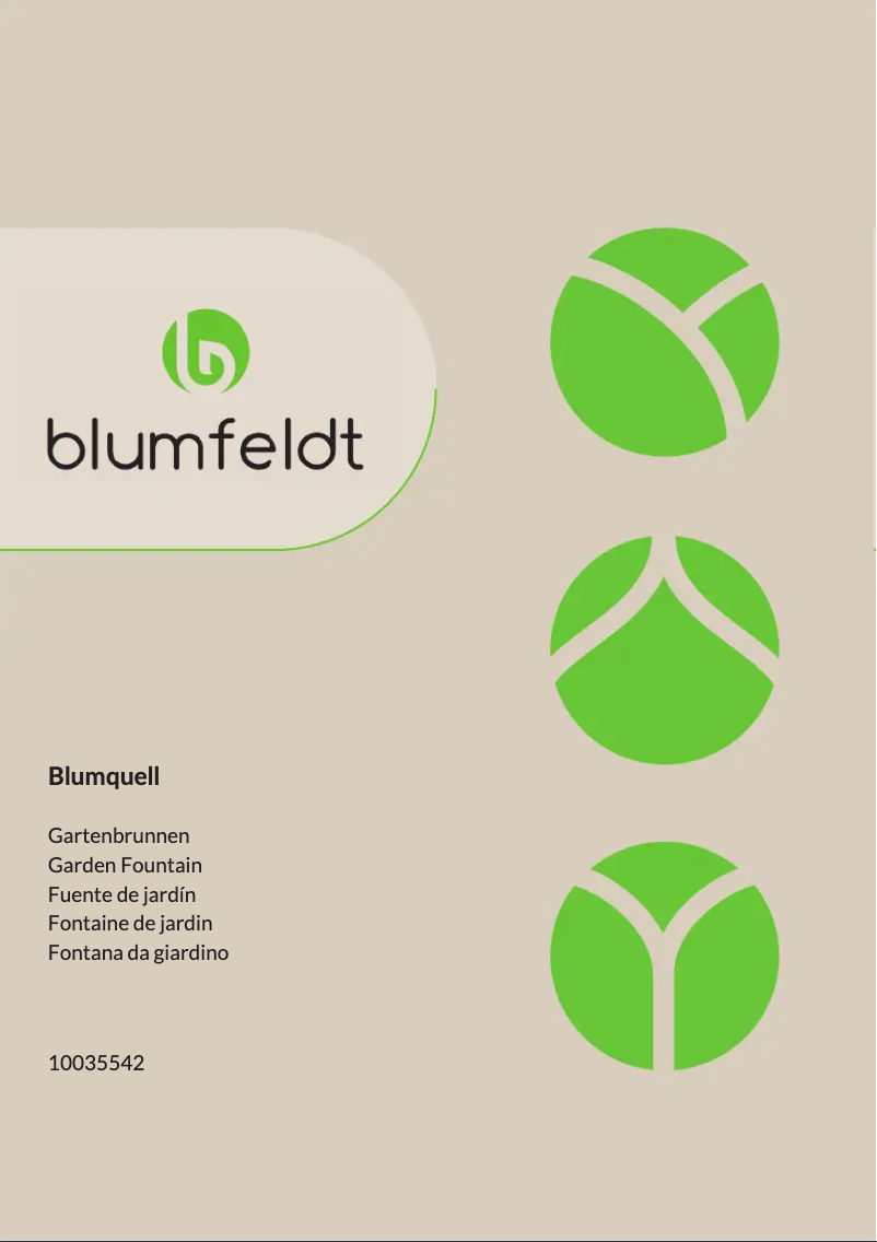 Page 1 de la notice Manuel utilisateur Blumfeldt Blumquell