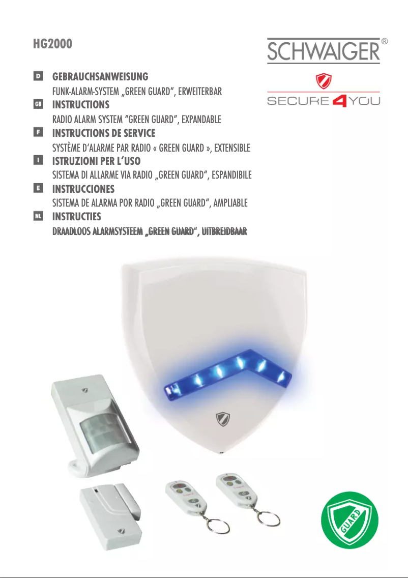 Page 1 de la notice Manuel utilisateur Schwaiger HG2000 532