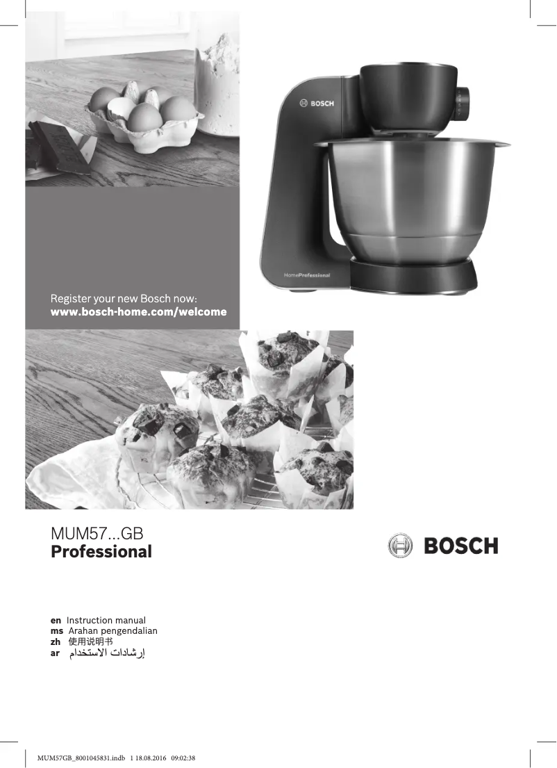 Página 1 del manual Manual de usuario Bosch MUM57830GB