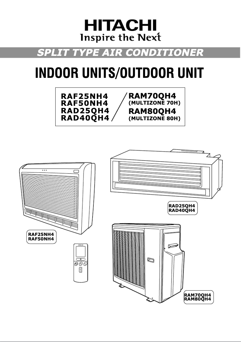 Page 1 de la notice Manuel utilisateur Hitachi RAM70QH4