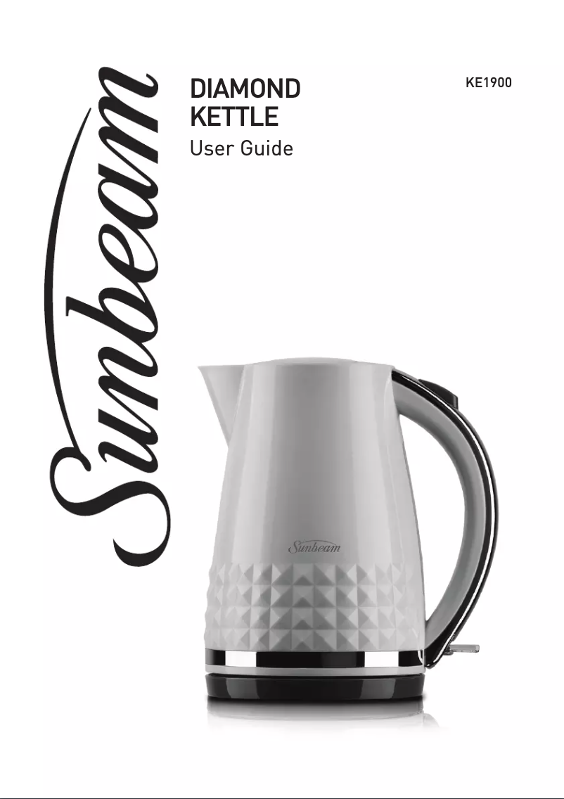 Page 1 of the manual User Manual Sunbeam Diamond KE1900