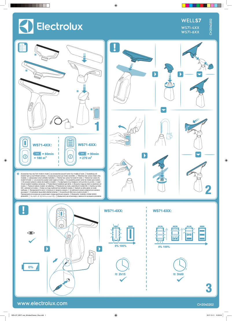 Page 1 de la notice Manuel utilisateur Electrolux WS71-4CR