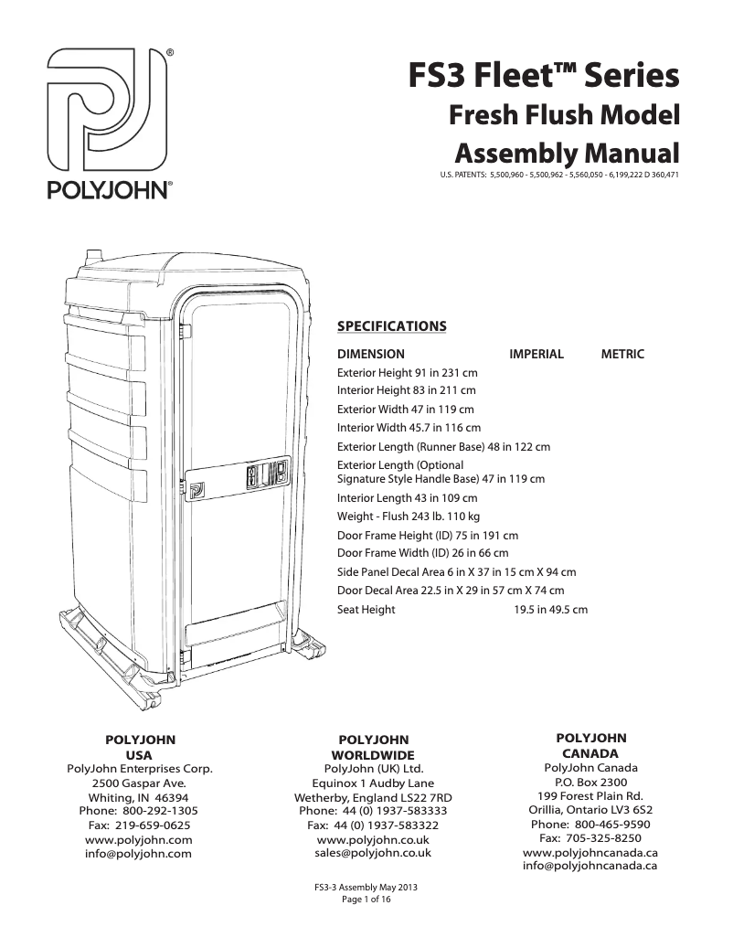 Image de la première page du manuel de l'appareil FS3-3016