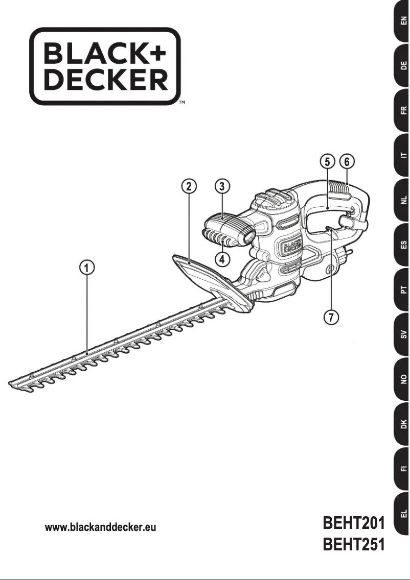 Page n°1 - Manuel utilisateur Black & Decker BEHT251
