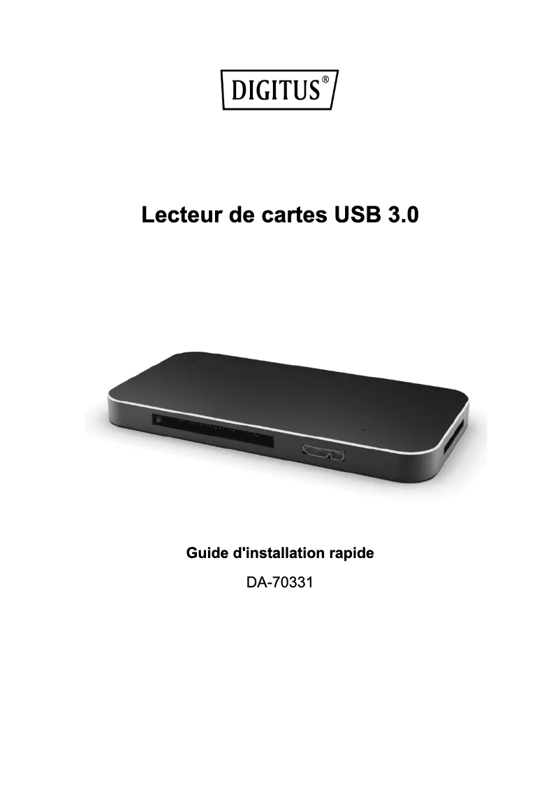 Page 1 de la notice Manuel utilisateur Digitus DA-70331