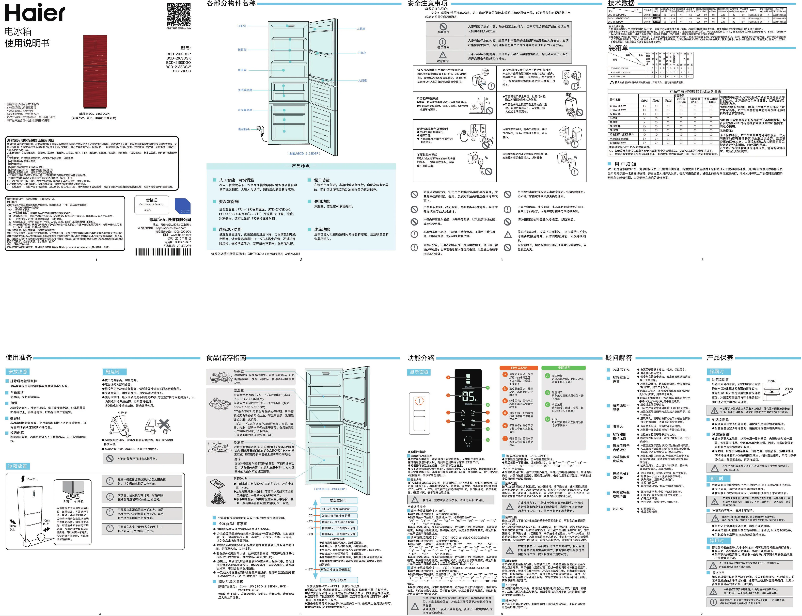 Page 1 de la notice Manuel utilisateur Haier BCD-216SDGK
