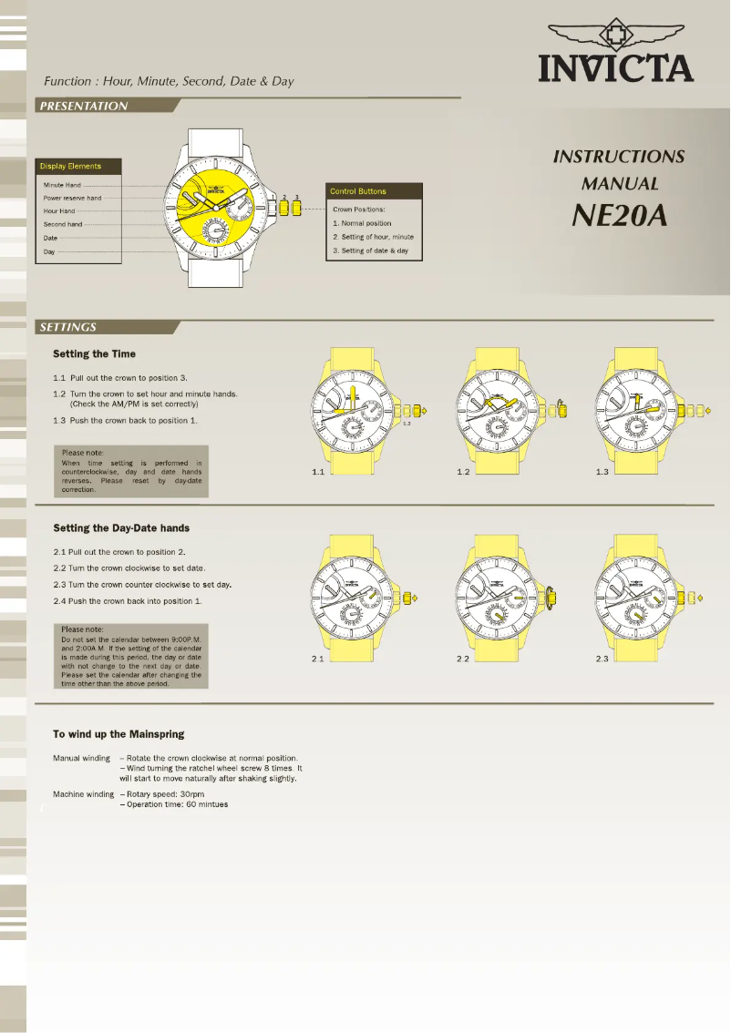 Página 1 del manual Manual de usuario Invicta Reserve 29778