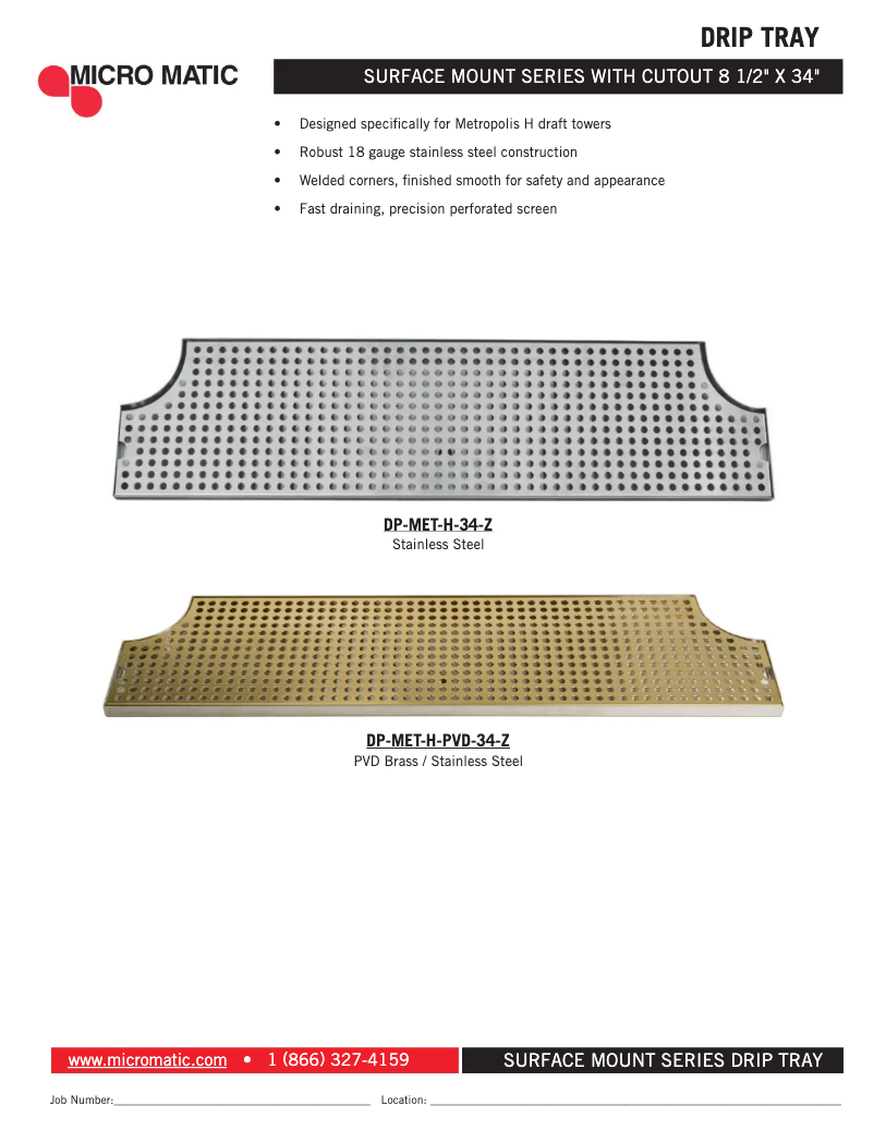 Página 1 del manual Manual de usuario Micro Matic DP-MET-H-34-Z