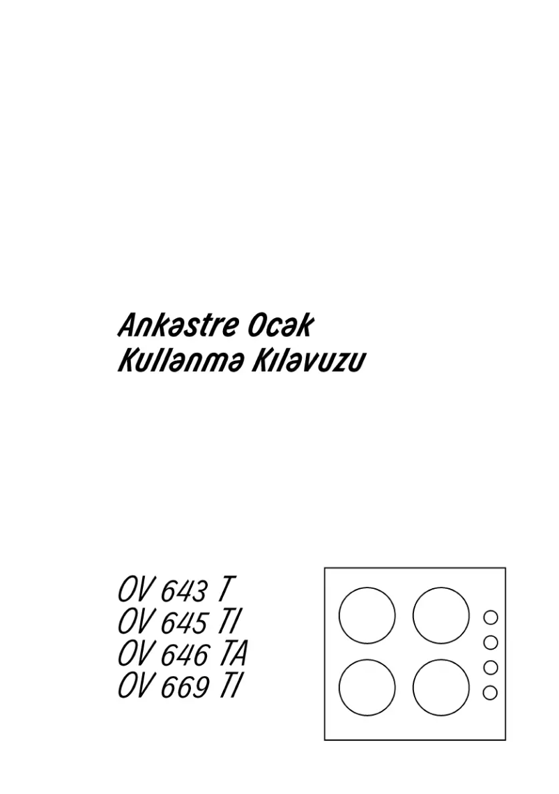 Page 1 of the manual User Manual Arçelik OV 669 TI