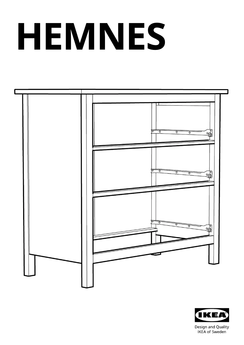 Page 1 de la notice Manuel utilisateur Ikea HEMNES 804.247.45