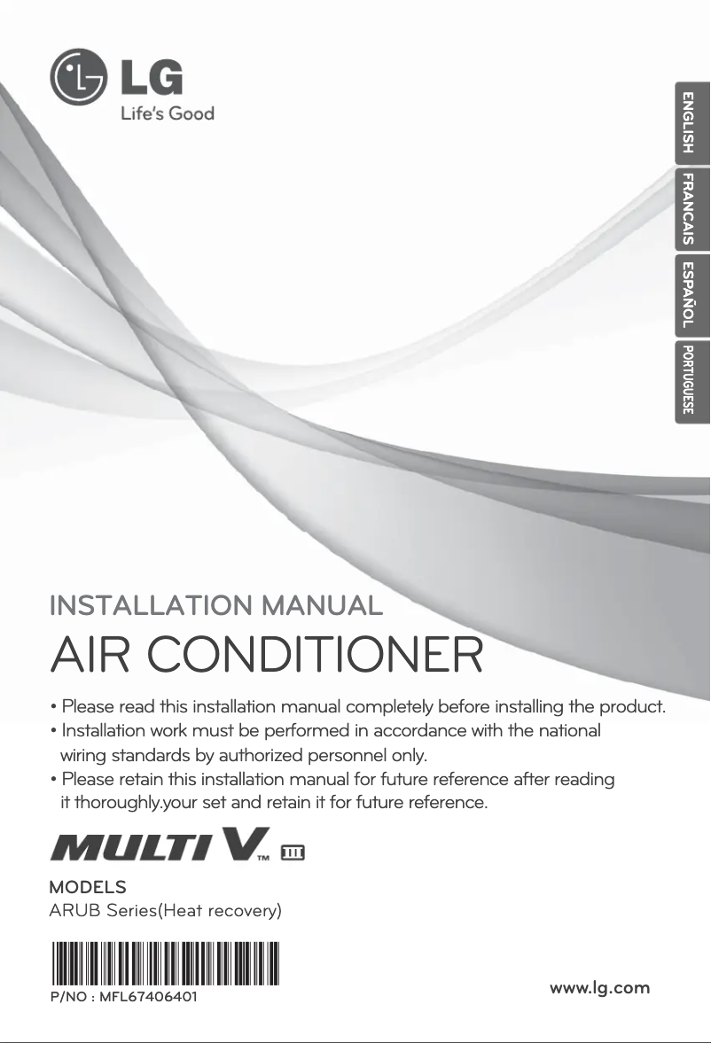 Page 1 of the manual User Manual LG ARUB160BT3