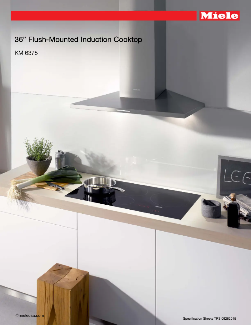 Page 1 de la notice Fiche technique Miele KM 6375