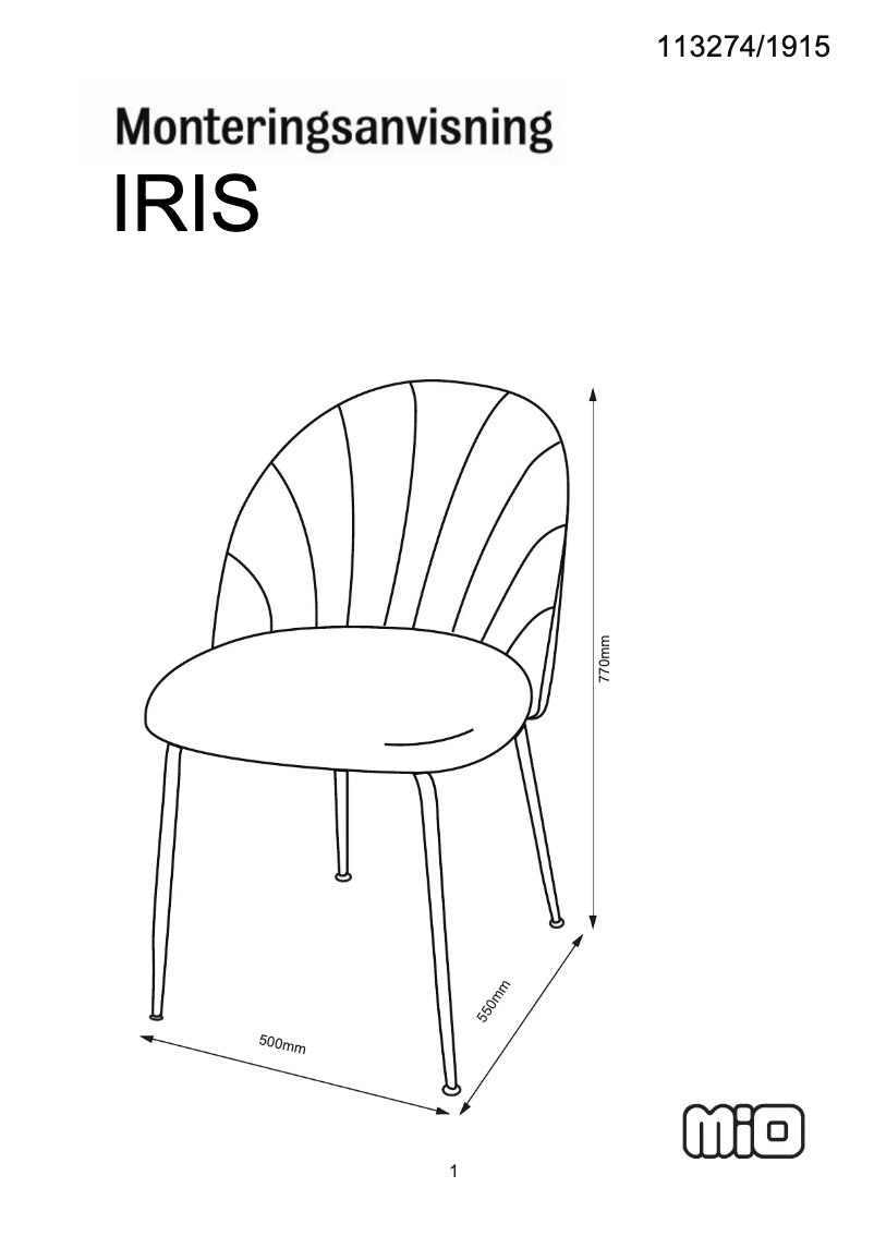 Página 1 del manual Manual de usuario Mio Iris