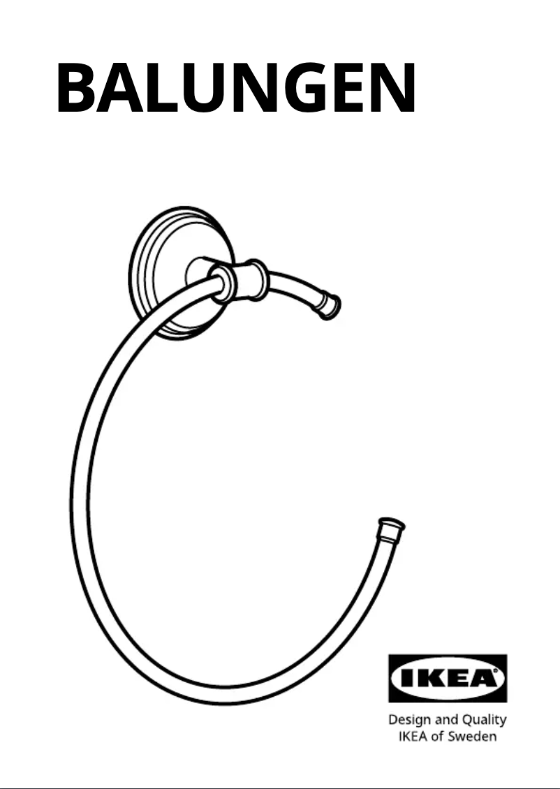 Page 1 de la notice Manuel utilisateur Ikea BALUNGEN 102.930.31